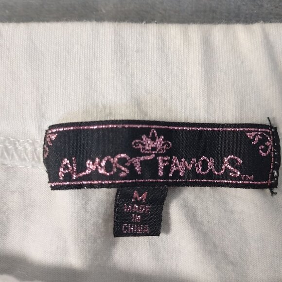 Almost Famous juniors‎ Sequin Tube Top M White Gold Silver Strapless Party Club - Picture 2 of 10